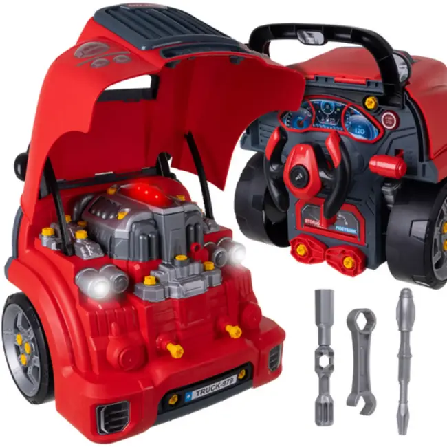 Ruhhy monteursset auto – educatief speelgoed met motor, licht, geluid en gereedschap voor kinderen
