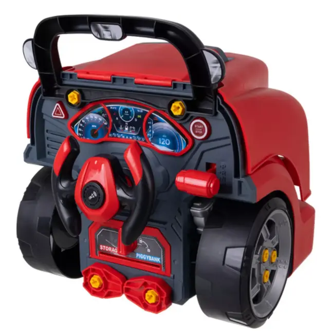 Ruhhy monteursset auto – educatief speelgoed met motor, licht, geluid en gereedschap voor kinderen