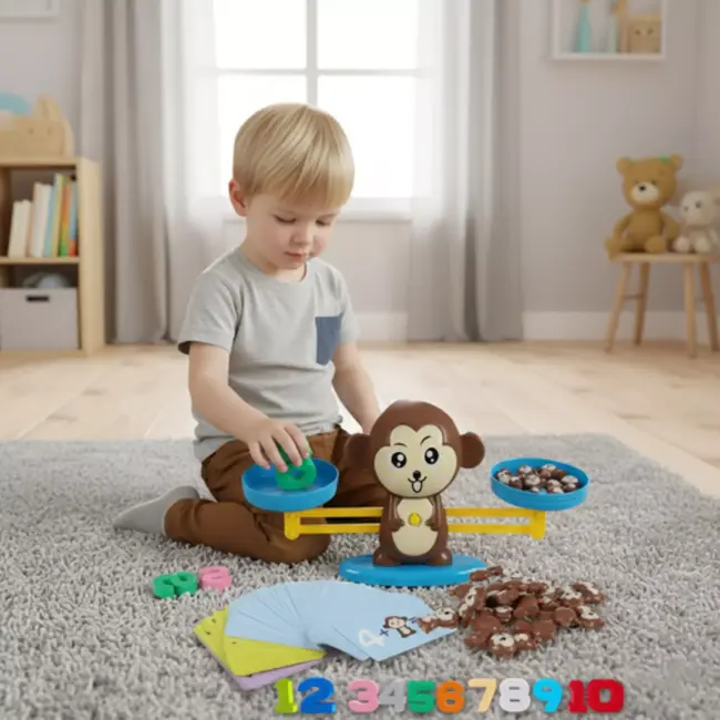 Ruhhy apenweegschaal – educatief rekenspel voor kinderen