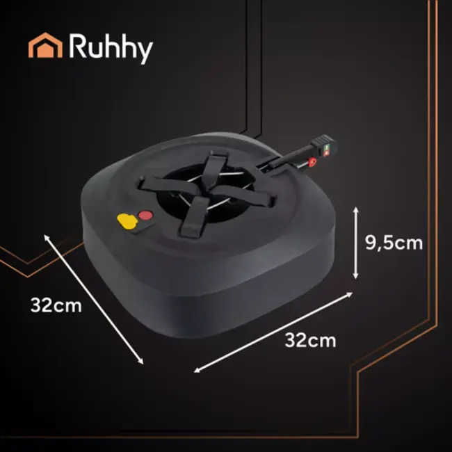 Ruhhy kerstboomstandaard 3,2L – zelfklemmende houder met waterreservoir voor kerstbomen tot 2,5 m