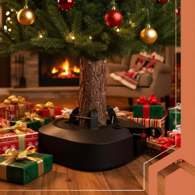 Ruhhy kerstboomstandaard 3,2L – zelfklemmende houder met waterreservoir voor kerstbomen tot 2,5 m