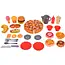 Ruhhy fastfood speelgoedset 42-delig – pizza, friet, hamburger en kookaccessoires voor kinderen