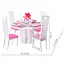 Ruhhy poppen meubelset – 43-delig met tafel, stoelen en servies voor poppenhuis