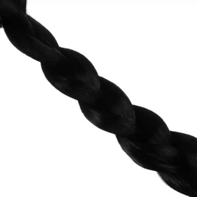 Soulima lange damespruik met vlechten – zwart, natuurlijk en comfortabel te dragen