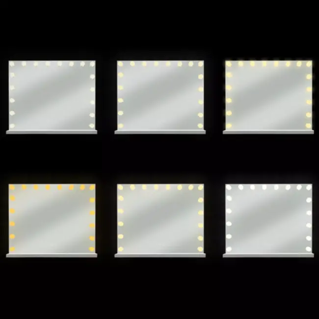 Soulima LED make-up spiegel 80x62 cm – verstelbaar licht en 10x vergrotende spiegel