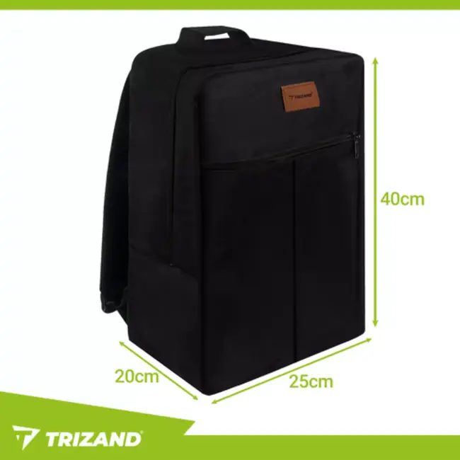 Trizand handbagage rugzak 40x25x20 cm – lichte en duurzame reistas voor vliegtuig en dagelijks gebruik