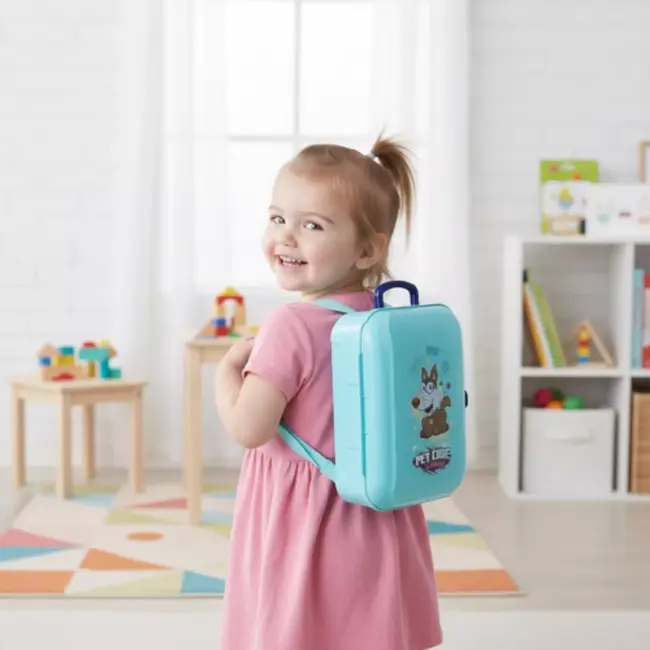 Ruhhy hondensalon speelset – pluche hond met accessoires in draagbare rugzak voor kinderen