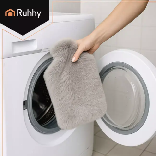 Ruhhy warmwaterkruik 3,5L – zachte pluche hoes, langdurige warmte en verlichting bij pijn