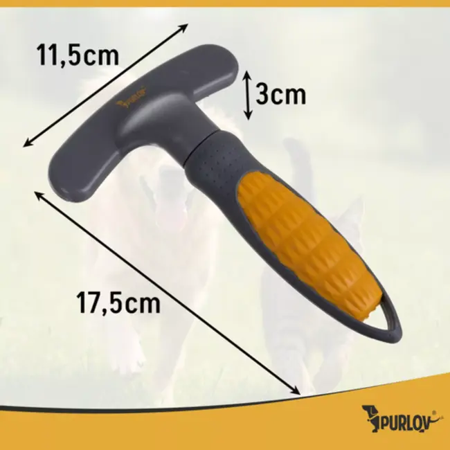 Ruhhy Huisdierkam – dubbele roterende tanden, veilige vachtverzorging voor hond en kat