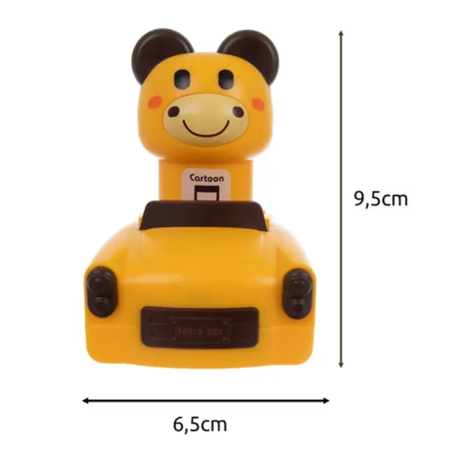 Ruhhy Speelgoedauto met dierenfiguur en beweegbaar figuurtje in meerdere vrolijke kleurvarianten