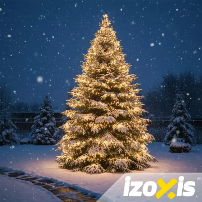 Izoxis kerstverlichting buiten – 500 LED lampjes, warm wit lichtsnoer van 35 meter