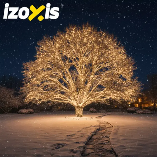 Izoxis kerstverlichting buiten – 500 LED lampjes, warm wit lichtsnoer van 35 meter