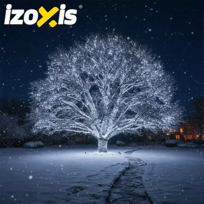 Izoxis kerstverlichting – 500 koudwitte LED lampjes, 35 m lichtsnoer voor buitengebruik