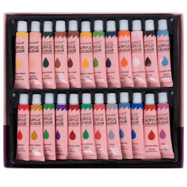 Maaleo schilder- en tekenset – 41-delige creatieve set met ezel, acrylverf, penselen en doeken