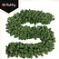 Ruhhy kerstguirlande 270 cm – volle groene kerstslinger met realistische naalden en flexibel frame