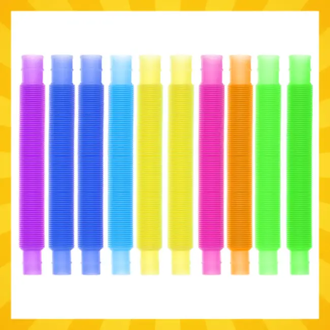 Kruzzel sensorische pop tubes – 10 buigzame, rekbare buizen voor stressvermindering en motoriek