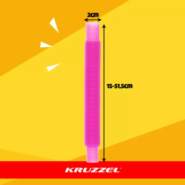 Kruzzel sensorische pop tubes – 10 buigzame, rekbare buizen voor stressvermindering en motoriek
