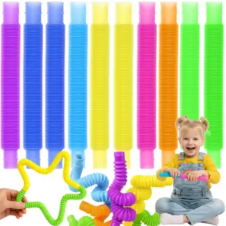 Kruzzel Sensorische pop tubes – 10 buigzame, rekbare buizen voor stressvermindering en motoriek