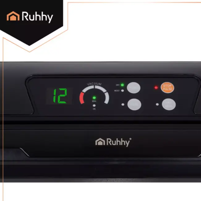 Ruhhy vacuummachine – 80 kPa sealer met snijder, 10 zakken en dry/wet-functie