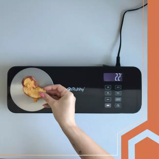 Ruhhy 2-in-1 vacuümmachine met weegschaal en dubbele pomp – 120W – 6 standen – snijder