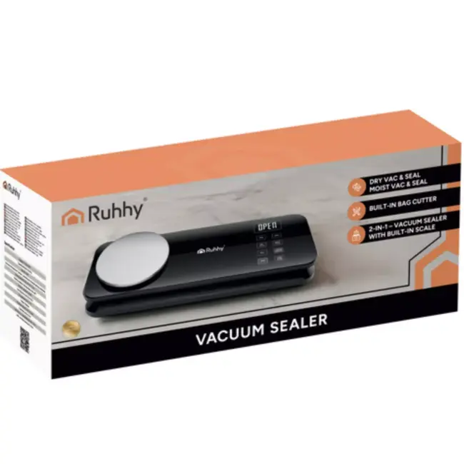 Ruhhy 2-in-1 vacuümmachine met weegschaal en dubbele pomp – 120W – 6 standen – snijder