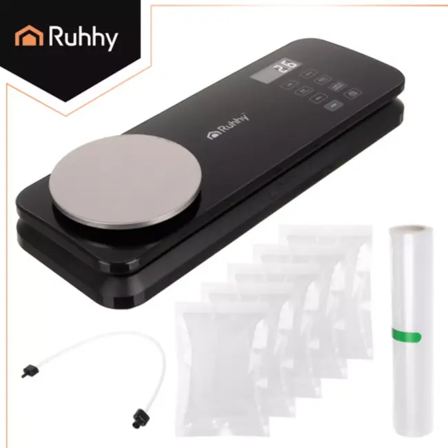 Ruhhy 2-in-1 vacuümmachine met weegschaal en dubbele pomp – 120W – 6 standen – snijder