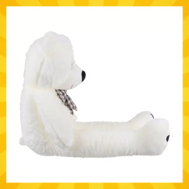 Kruzzel Reusachtige pluche beer 140 cm – zachte knuffel met strik – ideaal cadeau voor jong en oud