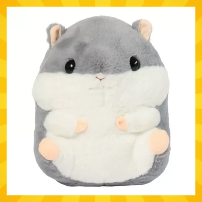 Kruzzel Pluche hamsterkussen met uitneembare fleece deken – 2-in-1 comfort voor thuis of onderweg