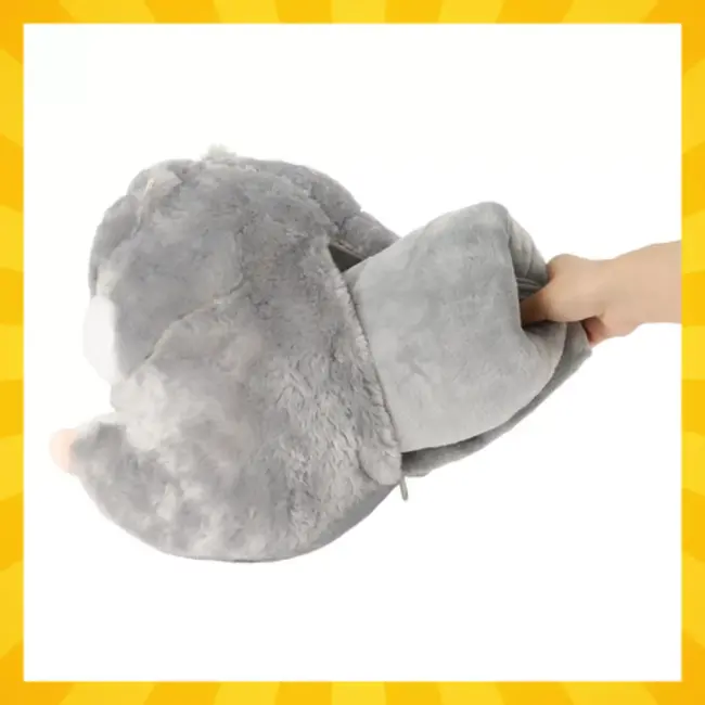 Kruzzel Pluche hamsterkussen met uitneembare fleece deken – 2-in-1 comfort voor thuis of onderweg