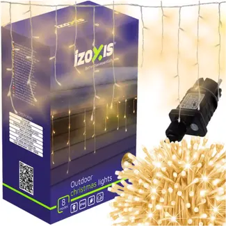 Izoxis Buitenverlichting 15 m – 300 LED warm wit – weerbestendig lichtsnoer met 8 standen Izoxis Buitenverlichting 15 m – 300 LED warm wit – weerbestendig lichtsnoer met 8 standen