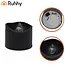 Ruhhy Zwarte LED kaarsen 12 stuks – warm wit flikkereffect, veilig zonder rook of vuur, inclusief batterijen