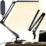 Izoxis 2-in-1 bureaulamp – verstelbare metalen arm, dimbaar LED-licht en tafelklem voor werk of studie