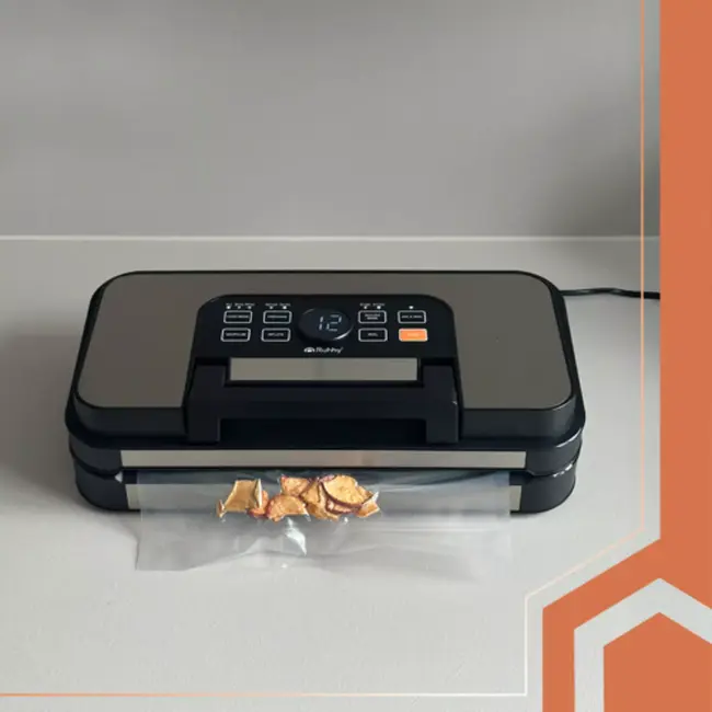 Ruhhy vacumeermachine 125W – dubbele pomp, snijder, folierolhouder en 95 kPa zuigkracht voor voedselverpakking