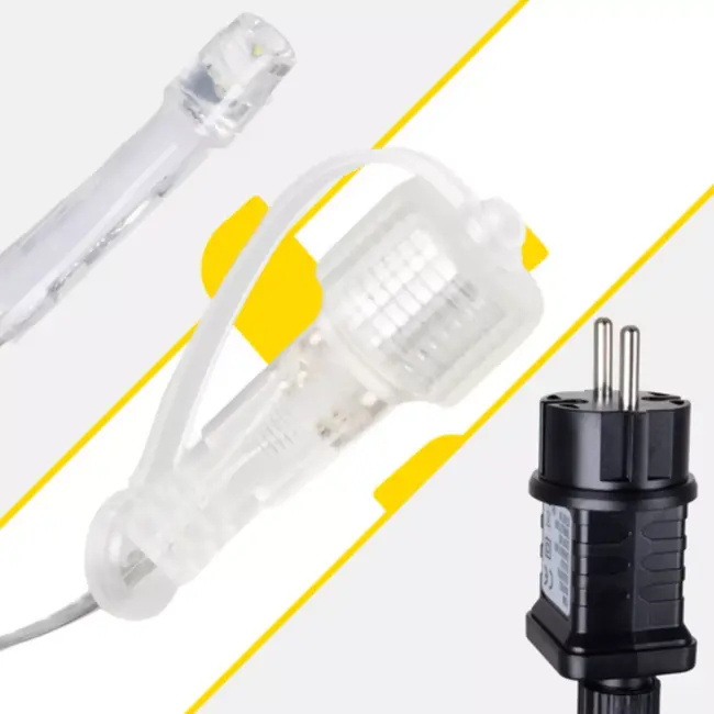 Izoxis kerstverlichting 100 LED – 6 m warm wit flitseffect, IP44 buitenverlichting voor raam, gevel of boom