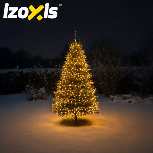 Izoxis kerstverlichting 300 LED – 30 m warm wit, IP44 buitenverlichting met 8 modi en flitseffect voor kerstdecoratie