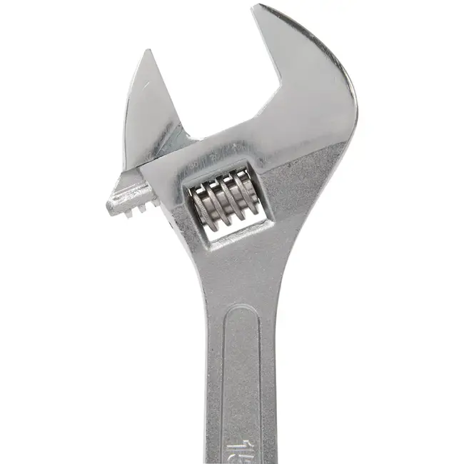 Silverline verstelbare moersleutel 375 mm - verchroomd staal - bekopening 41 mm - zilver - voor vast- en losdraaien van moeren