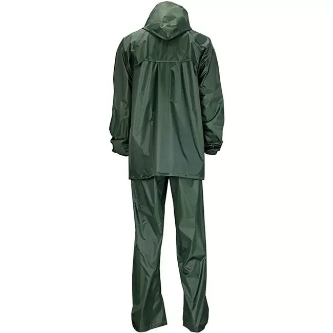 Scruffs werkregenpak jas en broek - textiel - waterdicht - maat L - groen - 2-delig - voor buitenwerk en bouw