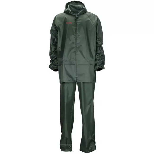 Scruffs werkregenpak jas en broek - textiel - waterdicht - maat L - groen - 2-delig - voor buitenwerk en bouw