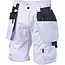 Scruffs korte werkbroek met holsterzakken - gerecycled polyester-katoen met elastaan - maat 50 - wit - voor gereedschap en bouw