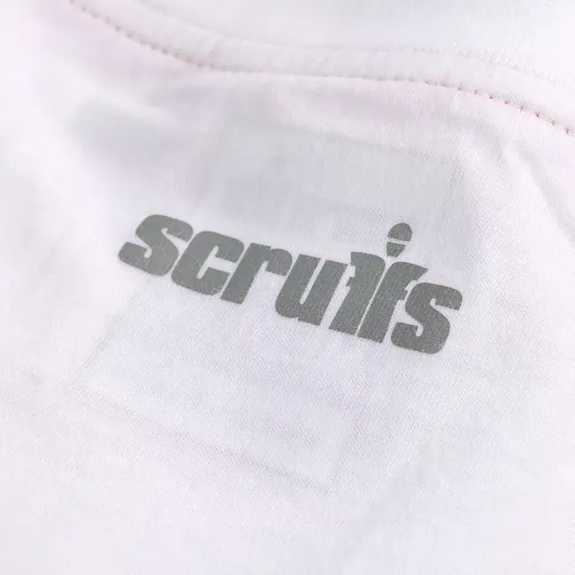 Scruffs Werk t-shirt - duurzame katoenmix - ademend comfort - maat XXL - wit - voor bouw, werkplaats en klus
