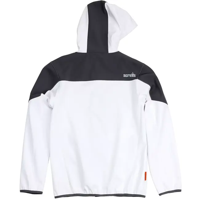 Scruffs werkjas - softshellmateriaal - voor bouw, onderhoud en kluswerk - maat L - wit en grafiet - professioneel