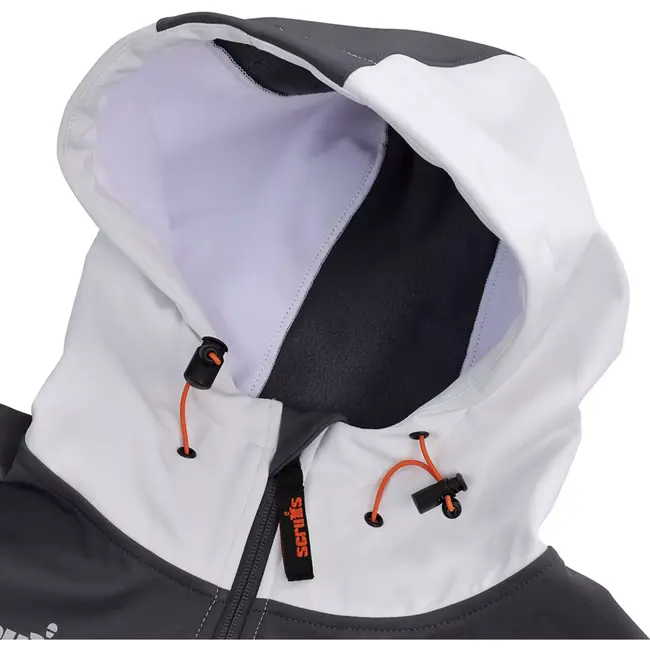 Scruffs Werkjas softshell met fleecevoering - waterafstotend en windbestendig - maat M - wit/antraciet - voor buitenwerk