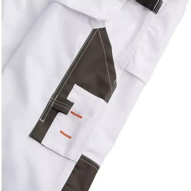 Scruffs werkbroek - polyester-katoen - kniezakken en holsterzakken - maat 50 reguliere lengte - wit - voor bouw en kluswerk