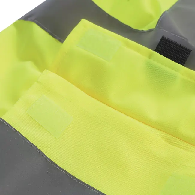 Scruffs Veiligheidsvest polyester hoge zichtbaarheid met ritssluiting, zakken en kaarthouder - maat XXL - geel - werk en bouw