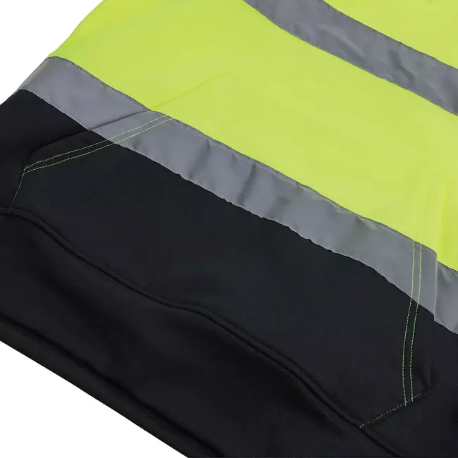 Scruffs Veiligheidscapuchontrui - textiel - hoge zichtbaarheid met reflectie - maat S - geel/marineblauw - werk en bouwplaats