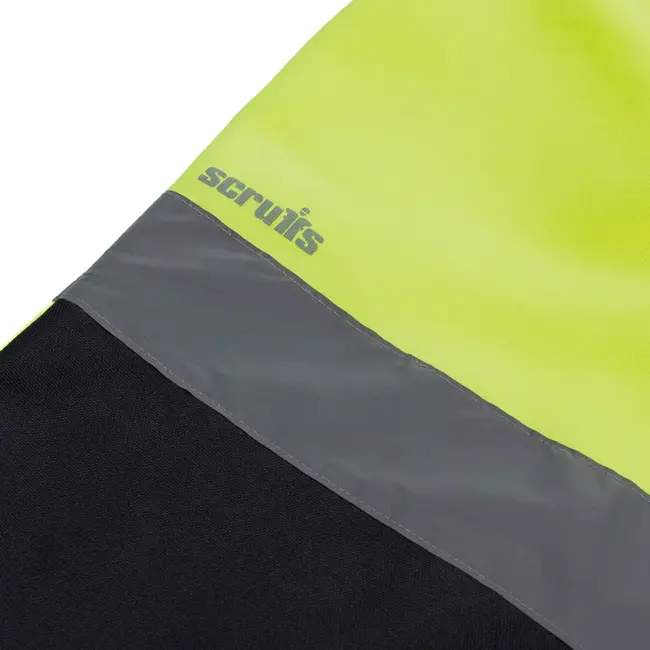 Scruffs werkjoggingbroek hoge zichtbaarheid - textiel - maat L - geel/marineblauw - voor bouw en werkplaats