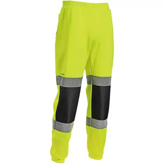 Scruffs veiligheidsjoggingbroek - textiel - hoge zichtbaarheid, reflecterend - maat M - geel/marineblauw - werkplaats