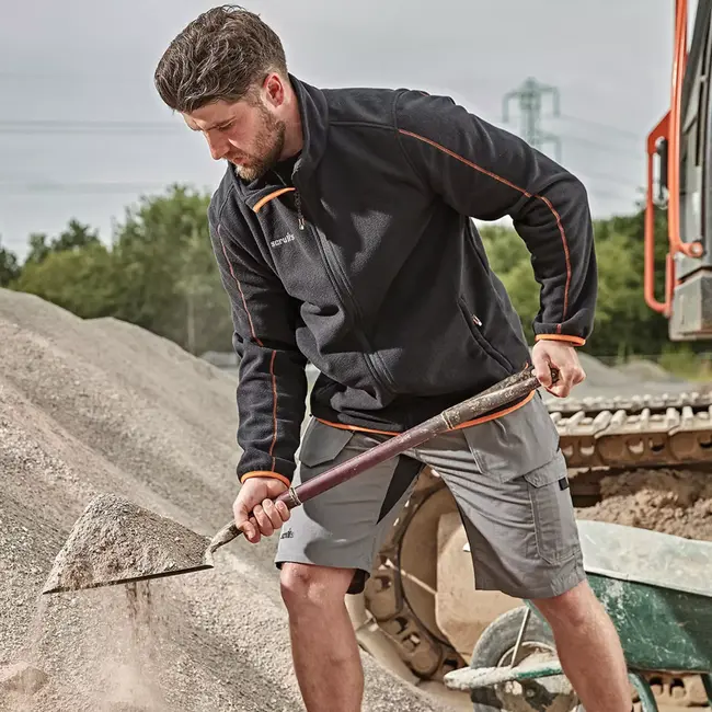 Scruffs fleecejack - microfleece - lichtgewicht, warm en ademend - maat S - zwart - voor werk en buiten