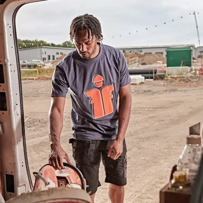 Scruffs Werkshirts - textiel - met logo opdruk - maat XXL - meerkleurig - 3 stuks - voor klussen en dagelijks gebruik