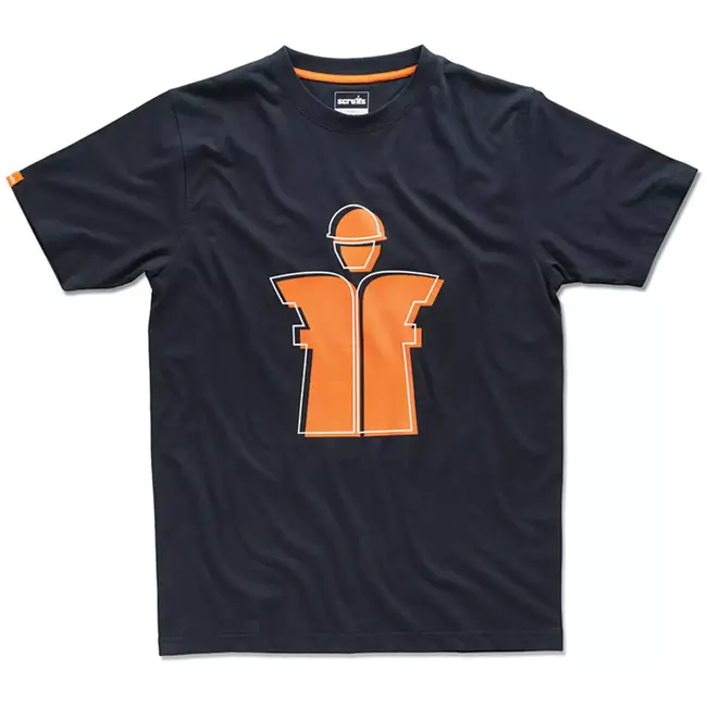 Scruffs T-shirtset - textiel - met logo-opdruk en ademend comfort - maat M - diverse kleuren - 3 stuks - voor werk en vrije tijd